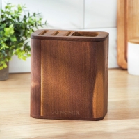 Подставка для кухонных принадлежностей и столовых приборов, 15&times;10&times;16,6 см, тропическая акация