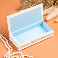 Шкатулка - купюрница &laquo;1000 рублей&raquo;, белая, 8,5&times;17 см, лаковая миниатюра