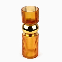 Ваза для цветов &laquo;Голден&raquo; из коричневого стекла 30&times;10&times;10 см