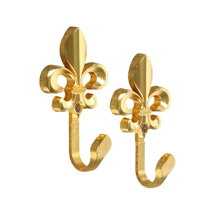 Крючок однорожковый для штор CAPPIO KC113, цвет золото, 2 шт