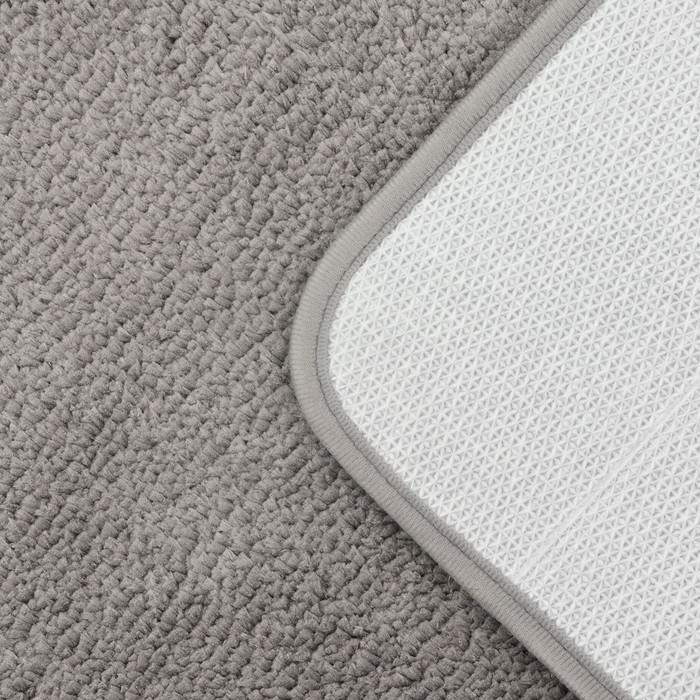 Коврик для дома Доляна «Нина», 50×80 см, ворс короткий, цвет серый Коврик для дома Доляна «Нина», 50×80 см, ворс короткий, цвет серый