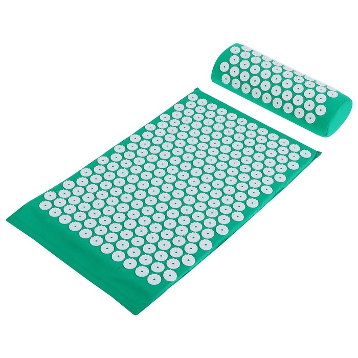 Набор акупунктурный Sangh: коврик массажный 65х40х2 см, болстер 36х9х13 см Набор акупунктурный Sangh: коврик массажный 65х40х2 см, болстер 36х9х13 см