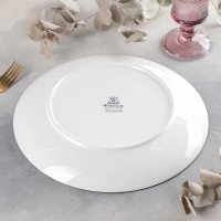 Тарелка фарфоровая обеденная Wilmax Scratch, d=28 см, цвет оранжевый Тарелка фарфоровая обеденная Wilmax Scratch, d=28 см, цвет оранжевый