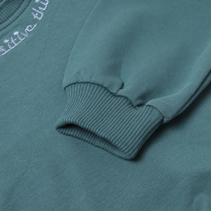 Комплект для девочки (свитшот, брюки), цвет тёмно-зелёный, рост 116 см Комплект для девочки (свитшот, брюки), цвет тёмно-зелёный, рост 116 см