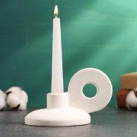 Подсвечник "Лео" белый песок, 8х13х10см Подсвечник "Лео" белый песок, 8х13х10см