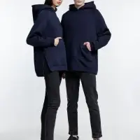 Худи унисекс оверсайз Easy Street, темно-синее, размер M/L Худи унисекс оверсайз Easy Street, темно-синее, размер M/L