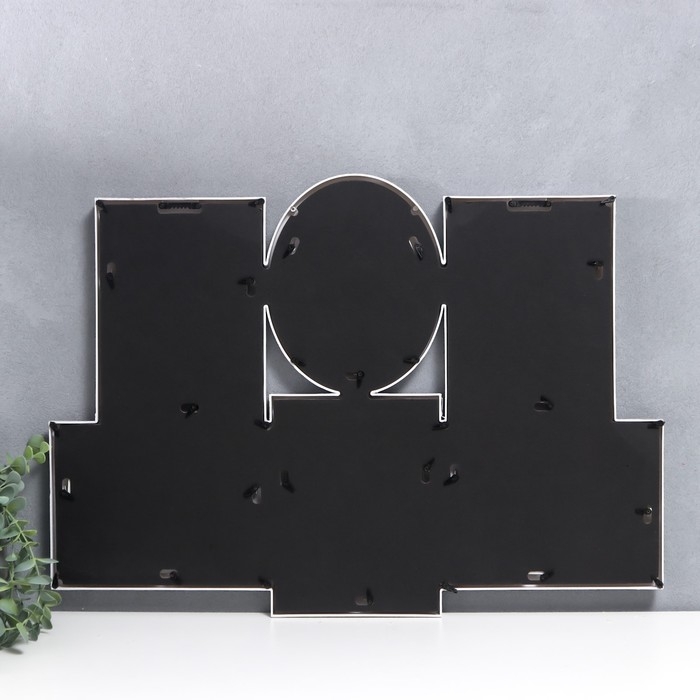 Фоторамка на 6 фото 13х18 см Фоторамка на 6 фото 13х18 см "С узорами" белая 37,5х59 см