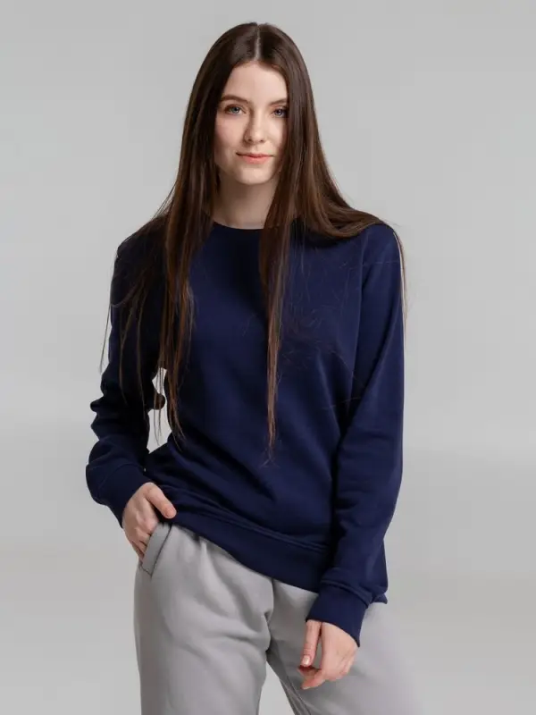 Свитшот унисекс BNC Inspire (Organic), темно-синий, размер XS