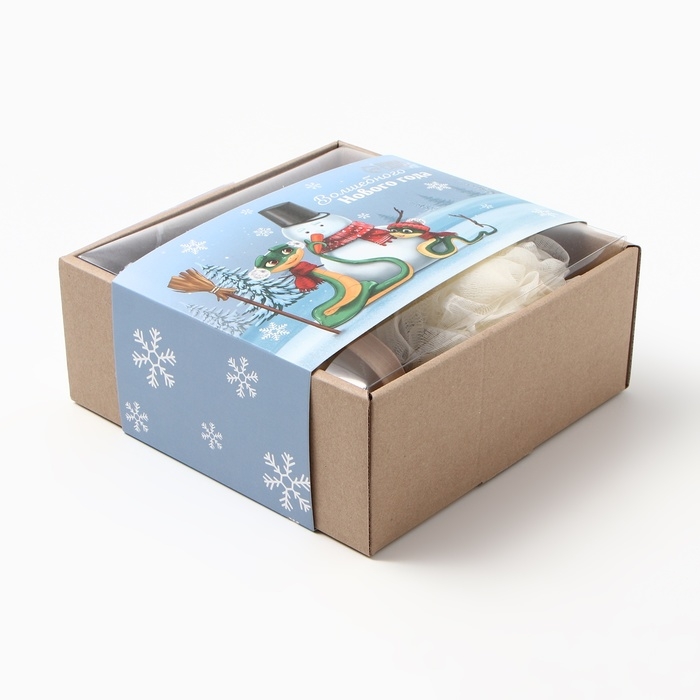 Подарочный набор Этель "Змея и снеговик" полотенце 30х60см и аксс (5 предм.)