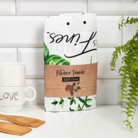 Набор кухонных полотенец Доляна Fines herbes, 35х60см-2шт, 100% хлопок Набор кухонных полотенец Доляна Fines herbes, 35х60см-2шт, 100% хлопок