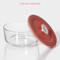 Контейнеры стеклянные с крышкой Доляна «Коралл», 390/530 мл Контейнеры стеклянные с крышкой Доляна «Коралл», 390/530 мл