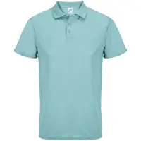 Рубашка поло унисекс Pitcher, голубая (морская волна), размер XL