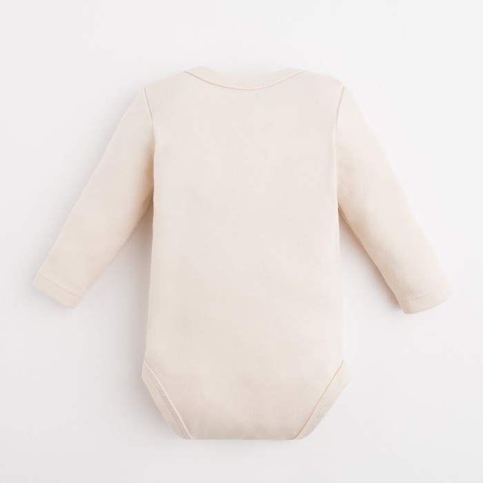 Боди с длинным рукавом Крошка Я Боди с длинным рукавом Крошка Я "NY", рост 62-68 см, цвет бежевый