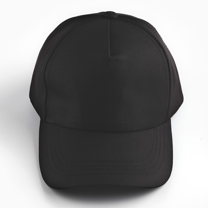 Кепка детская однотонная, цвет чёрный, р-р- 54