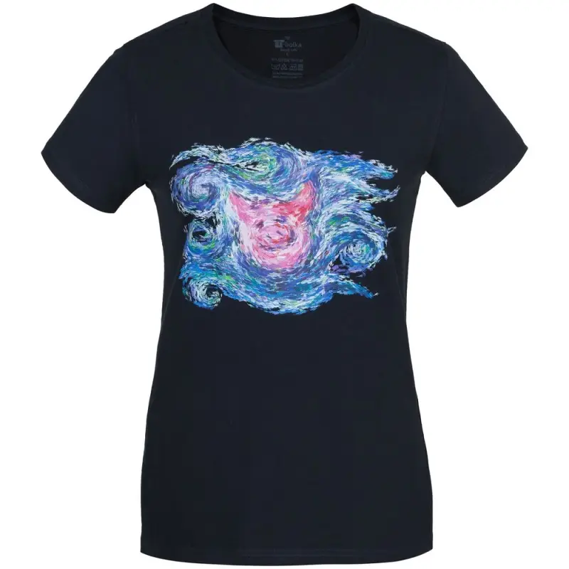 Футболка женская &laquo;Ван-Пиг&raquo;, синий, размер S