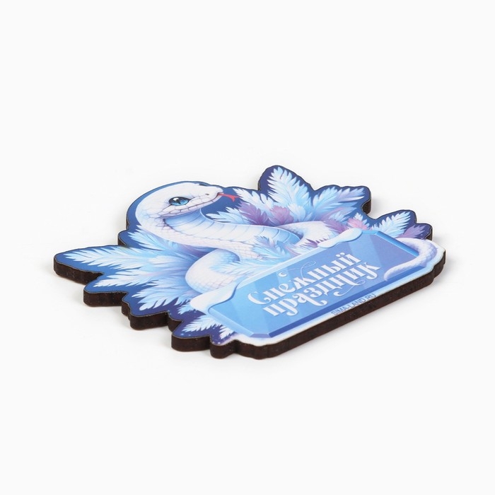 Магнит новогодний деревянный &laquo;Новый год: Снежный праздник&raquo;, 8 х 7.1 см