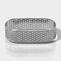 Форма перфорированная для выпечки Доляна &laquo;Овал&raquo;, 3,5&times;8&times;2 см, цвет серебристый