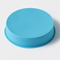 Форма для выпечки Доляна &laquo;Круг&raquo;, силикон, 24&times;5 см, диаметр дна 21,5 см, цвет голубой