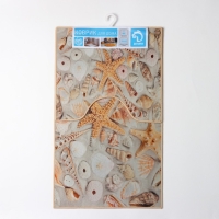 Коврики для ванной и туалета Доляна «Ракушки», 2 шт: 40×45 см, 45×75 см Коврики для ванной и туалета Доляна «Ракушки», 2 шт: 40×45 см, 45×75 см