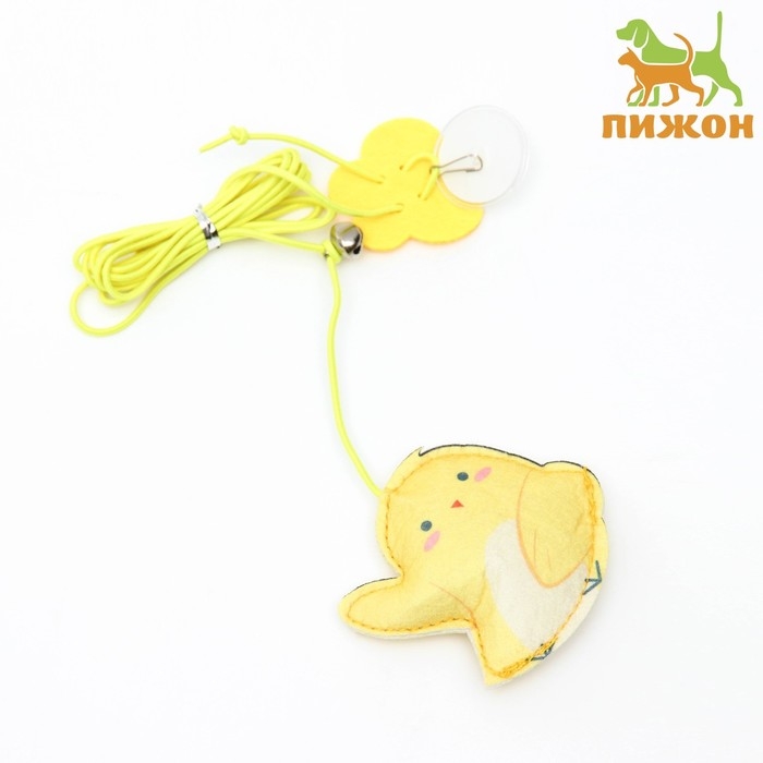 Дразнилка для кошек на креплении с бубенчиком Дразнилка для кошек на креплении с бубенчиком "Птичка" с кошачьей мятой