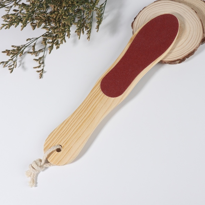 Пилка для ног, наждачная, двусторонняя, 27 см, деревянная
