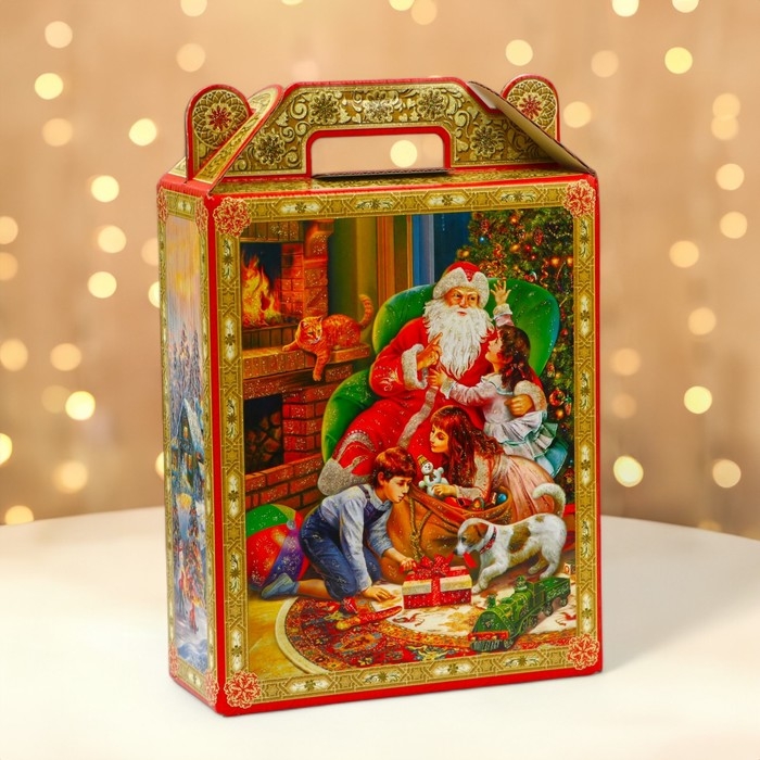 Новый год. Подарочная коробка новогодняя Подарок Новый год. Подарочная коробка новогодняя Подарок "Атмосфера" 16,8 х 7 х 25 см.