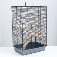 Клетка для шиншиллы (2 деревянные полки), 58 х 40 х 90 см микс цветов Клетка для шиншиллы (2 деревянные полки), 58 х 40 х 90 см микс цветов