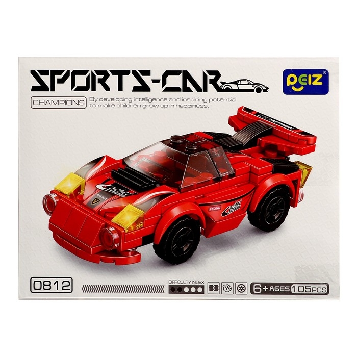 Конструктор Гонка «Спорткар», 105 деталей Конструктор Гонка «Спорткар», 105 деталей