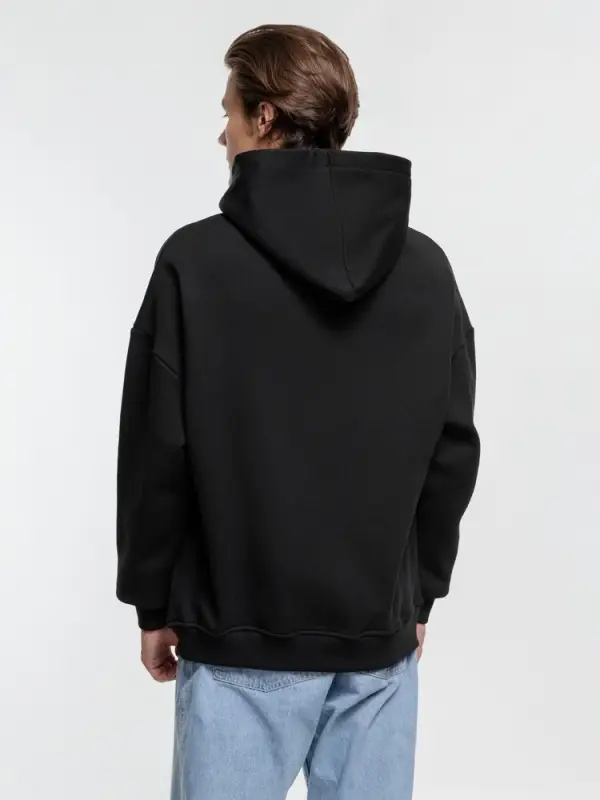 Худи оверсайз Kulonga Comfort Heavy, черное, размер XS/S