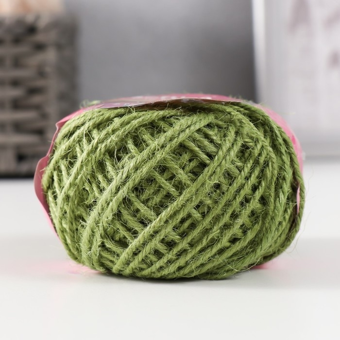 Пряжа 100% джут "Softino Jute Colored" 50м &plusmn;2м зелёный 50 гр