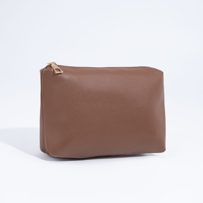 Сумка-мешок на магните, косметичка на молнии, цвет коричневый Сумка-мешок на магните, косметичка на молнии, цвет коричневый