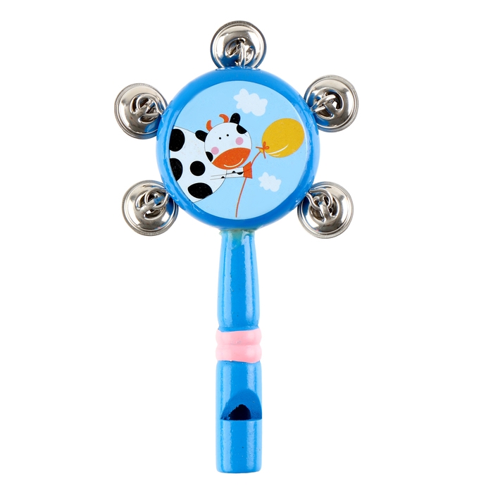 Погремушка с бубенцами Погремушка с бубенцами "Весёлые зверушки", МИКС