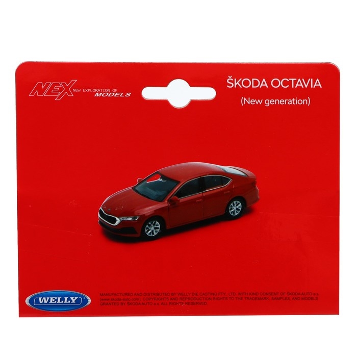 Модель машины Skoda Octavia IV, масштаб 1:38, МИКС Модель машины Skoda Octavia IV, масштаб 1:38, МИКС