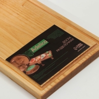 Доска разделочная деревянная с кровостоком Adelica, 50&times;20&times;2 см, покрыта маслом, цельная берёза