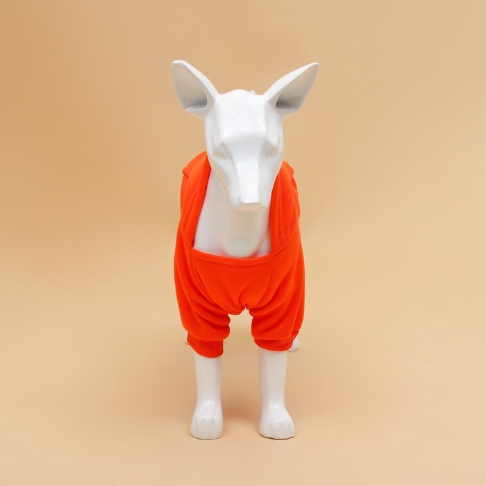 Толстовка для животных с капюшоном, размер XS (ДС 30 см). Оранжевая Толстовка для животных с капюшоном, размер XS (ДС 30 см). Оранжевая