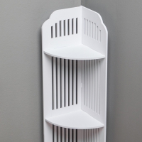 Пенал для ванной комнаты, напольный, открытый, угловой 80 х 20 х 30, пластик