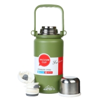 Термос, 1.1 л, Тропа "Мастер К", с кружкой, сохраняет тепло до 12 ч , зеленый Термос, 1.1 л, Тропа "Мастер К", с кружкой, сохраняет тепло до 12 ч , зеленый