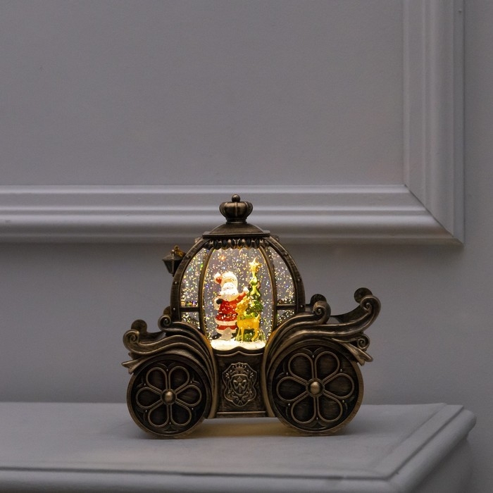 Светодиодная фигура «Карета с Дедом Морозом» 20 × 18.5 × 11 см, пластик, батарейки ААх3 (не в комплекте), USB, свечение тёплое белое Светодиодная фигура «Карета с Дедом Морозом» 20 × 18.5 × 11 см, пластик, батарейки ААх3 (не в комплекте), USB, свечение тёплое белое