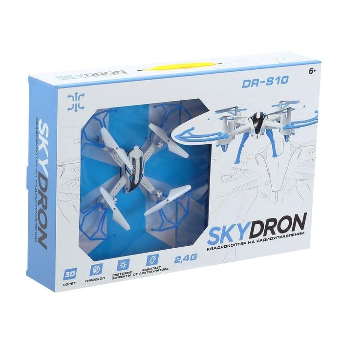 Квадрокоптер радиоуправляемый SKYDRONE, работает от аккумулятора, цвет синий Квадрокоптер радиоуправляемый SKYDRONE, работает от аккумулятора, цвет синий