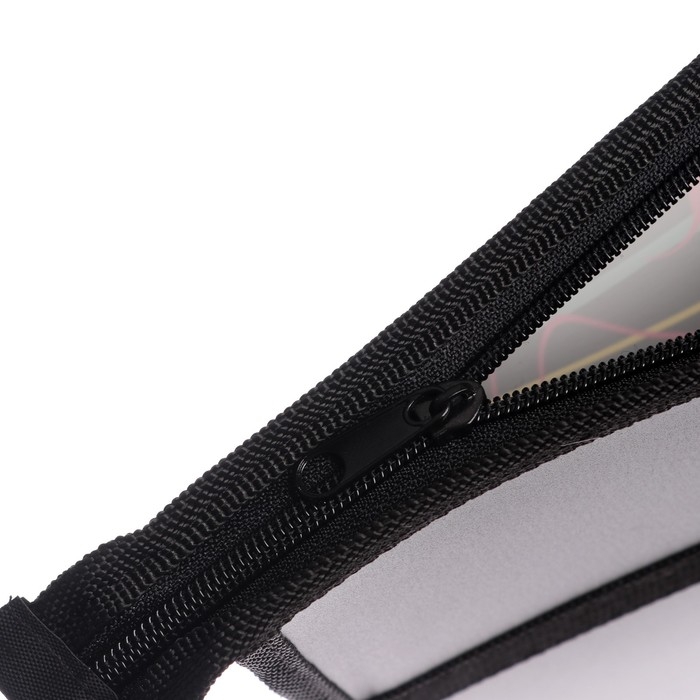 Папка для черчения и рисунков А3, 470 х 335 х 50 мм, с ручками, пластиковая, молния сверху, ПМ-А3-26 "Абстракция" чёрная