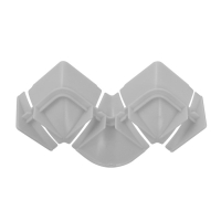 Набор комплектующих к плинтусу для столешницы "Идеал" Металлик серебристый Глянцевый