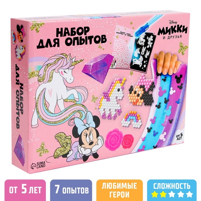Набор для опытов 7 в 1 &laquo;Минни Маус: Единорог&raquo; , 7 опытов
