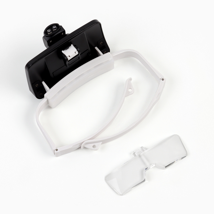 Лупа налобная 1.5-3.5х бинокулярная, с подсветкой, 5 линз в комплекте