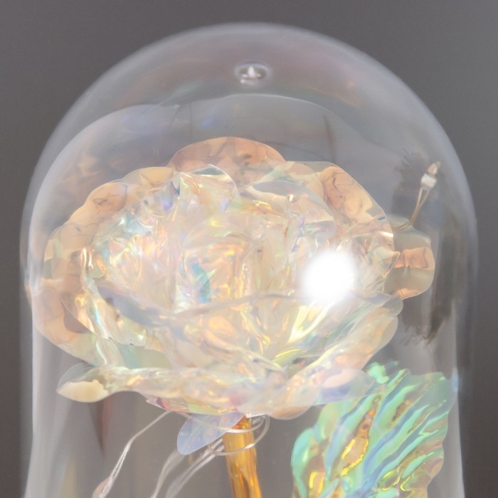 Ночник колба &laquo;Цветок&raquo; LED 3хAG10 белый 8,5х8,5х15,5см