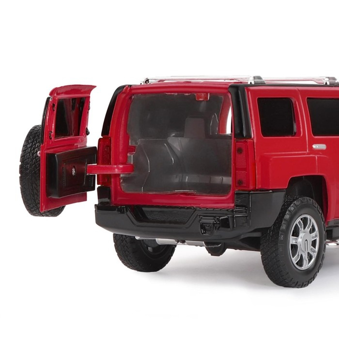 Машина металлическая Hummer H3 1:24 открываются двери, капот, свободный ход колёс, световые и звуковые эффекты