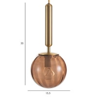 Светильник BayerLux "Джавиер" Е14 40Вт золото-янтарный 15х15х35-185 см Светильник BayerLux "Джавиер" Е14 40Вт золото-янтарный 15х15х35-185 см