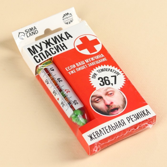Жевательная резинка в градуснике &laquo;Мужикаспасин&raquo;, 7 г.