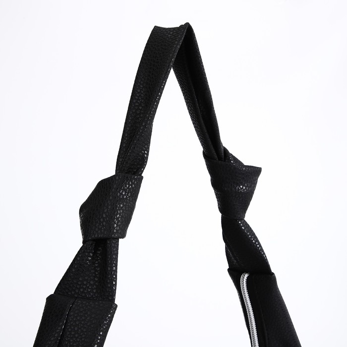 Сумка-шопер женская, наружный карман, цвет чёрный