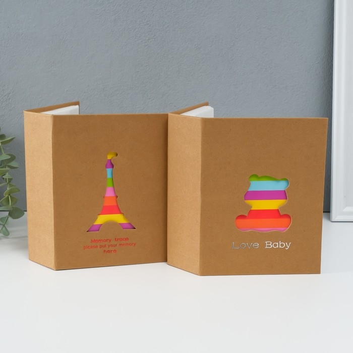 Фотоальбом 100 фото 10х15 см Фотоальбом 100 фото 10х15 см "Радужный рисунок" МИКС 23,5х17х5 см