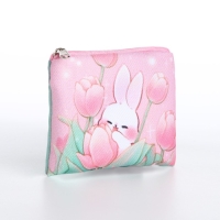 Кошелек детский текстильный "Зайчик", 11х9х0,5 см, цвет мятный Кошелек детский текстильный "Зайчик", 11х9х0,5 см, цвет мятный